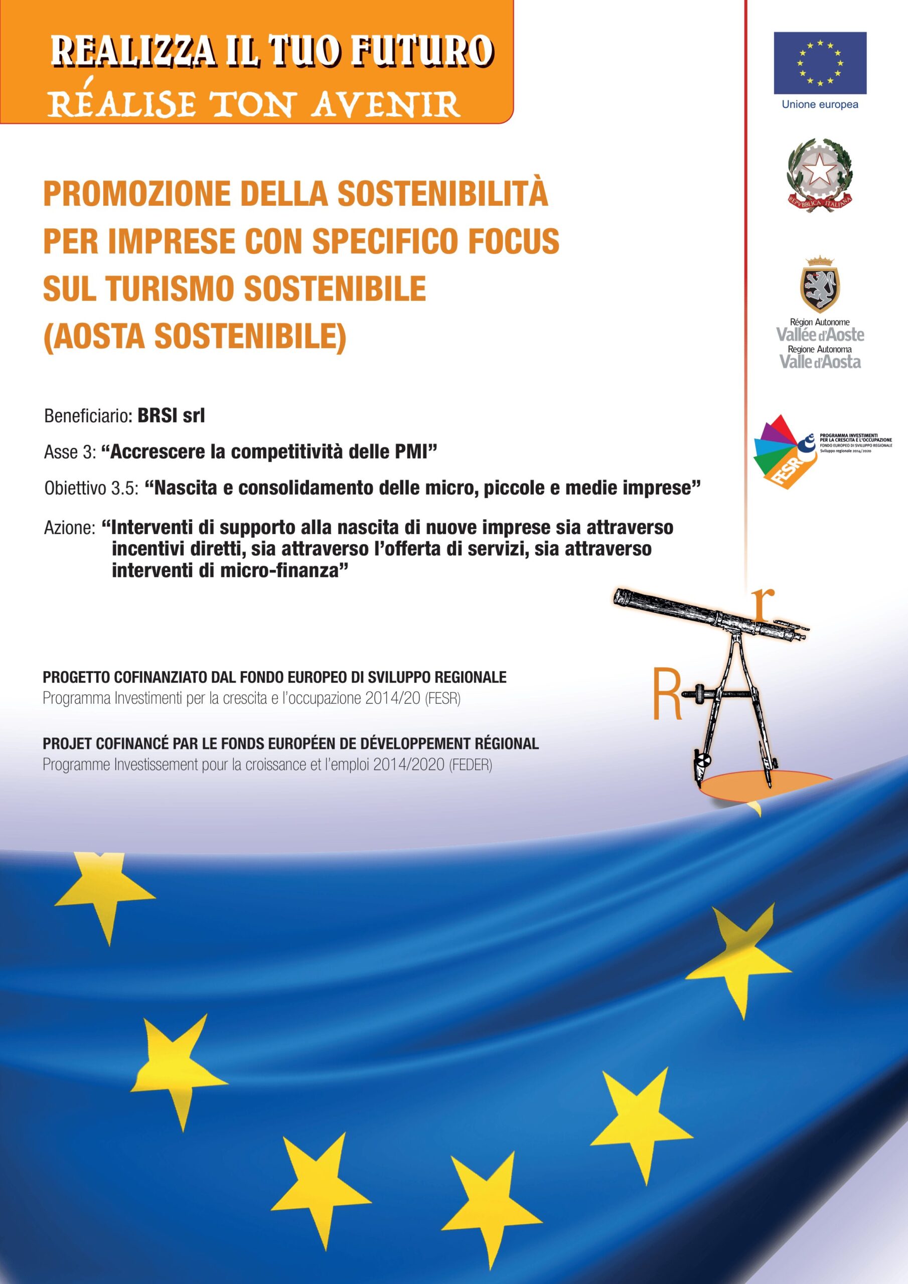 Poster progetto Turismo Sostenibile Valle d'Aosta